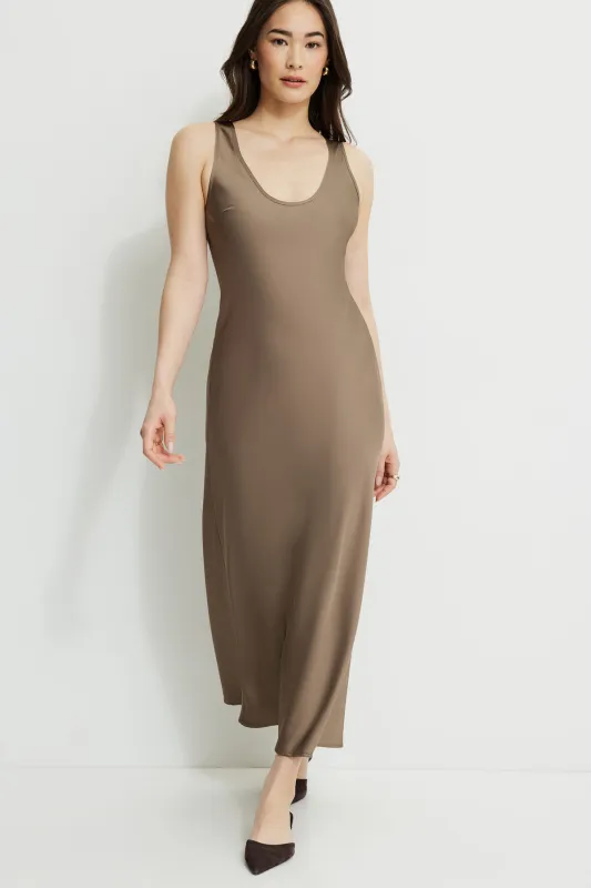 Roux Satin Maxi Slip Dress sold by Dynamite