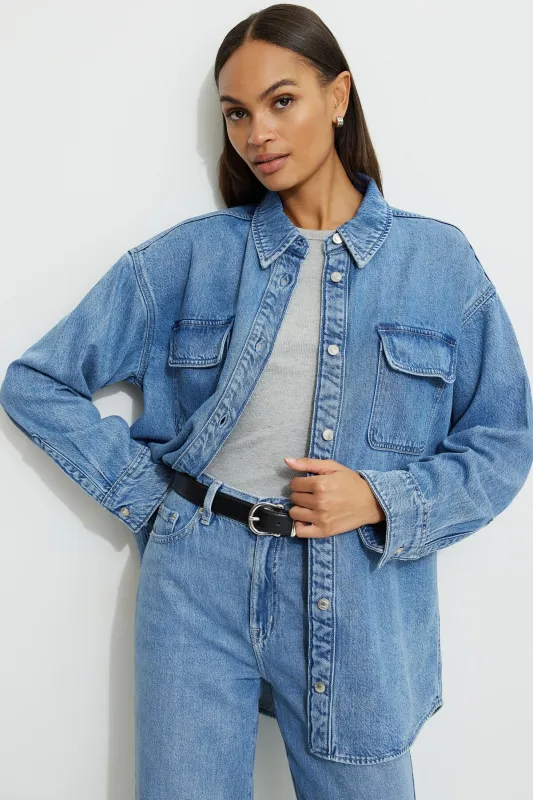 Oversized Tencel™ Denim Shirt made by Dynamite