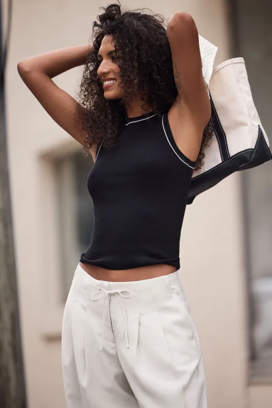 Pia Ribbed Tank Top sold by Dynamite
