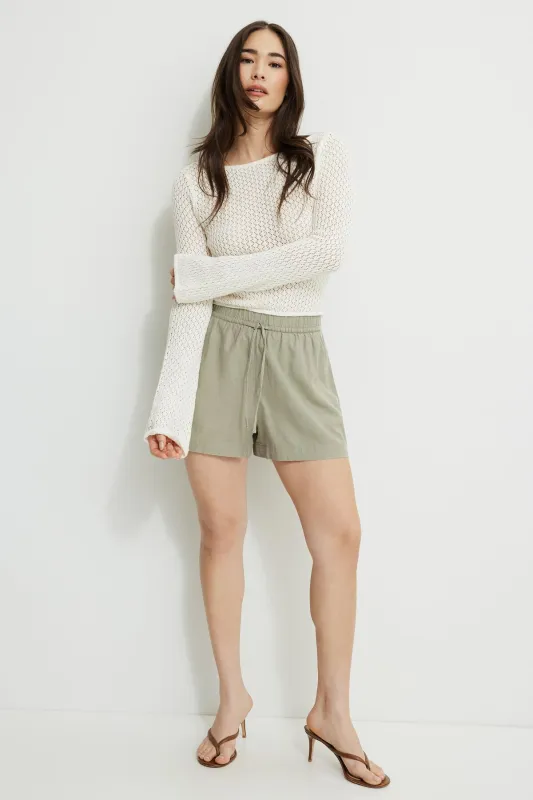 Pull On Linen Shorts sold by Dynamite