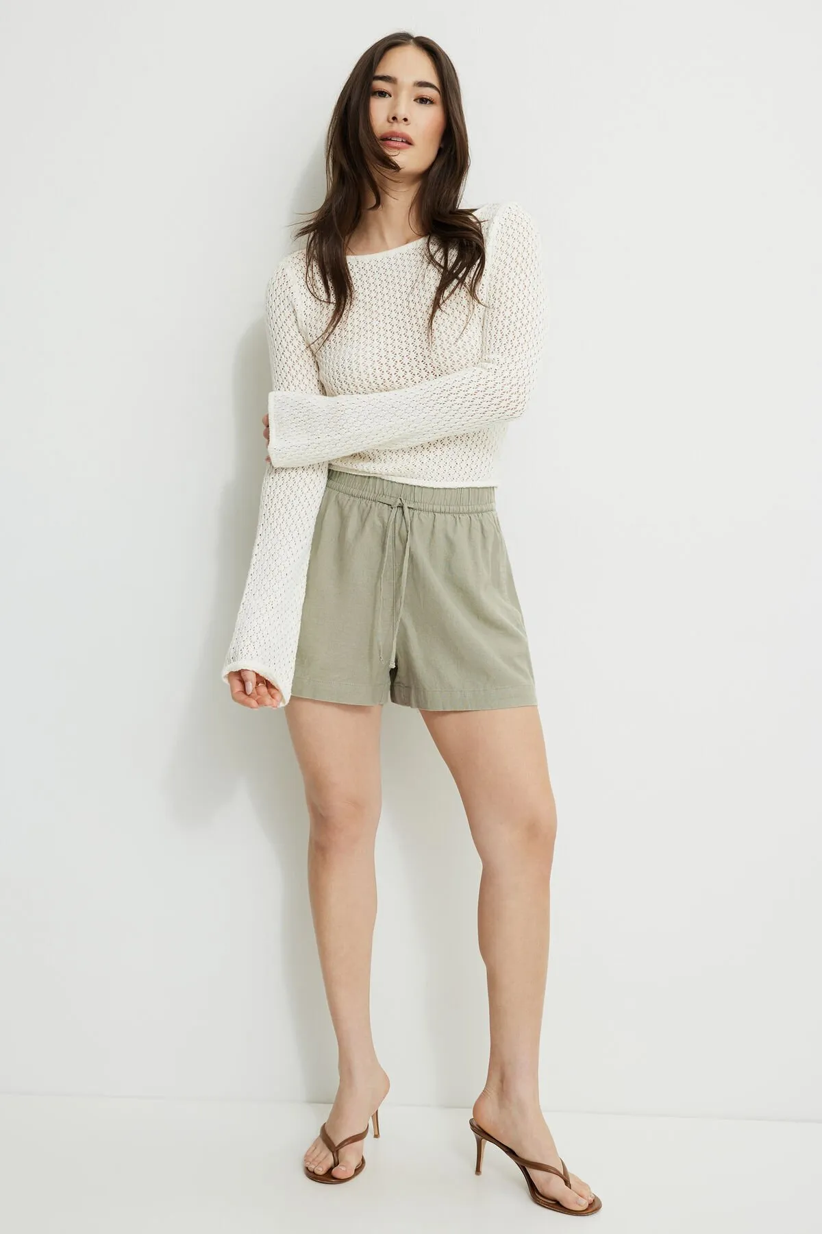 Pull On Linen Shorts sold by Dynamite