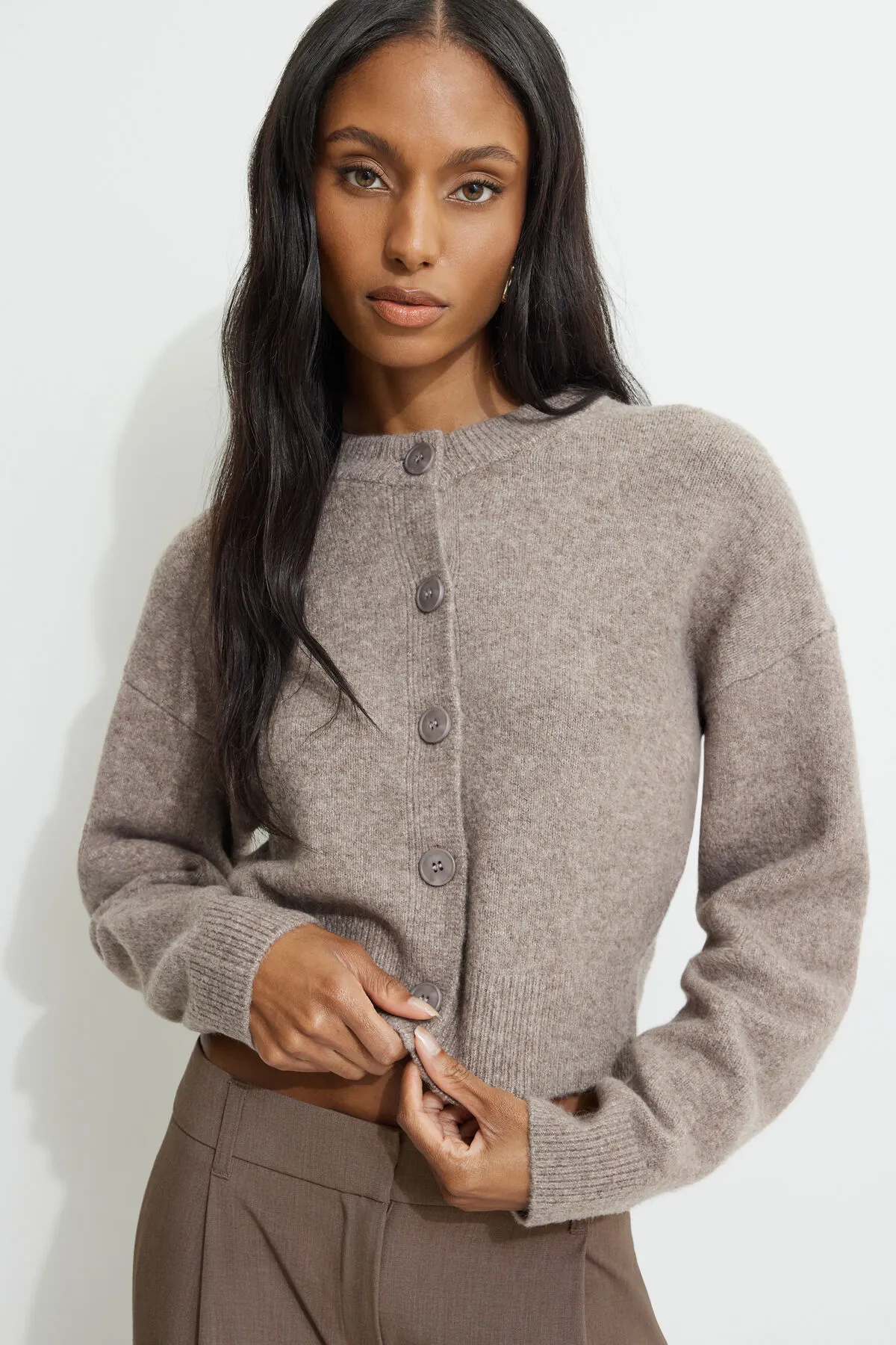 Heavenlyarn™ Catherine Crewneck Cardigan sold by Dynamite