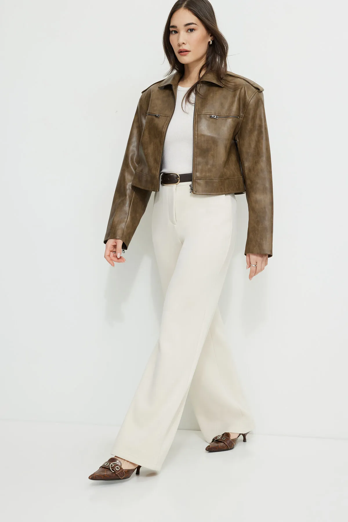 Anywear Scuba Straight Leg Pants sold by Dynamite