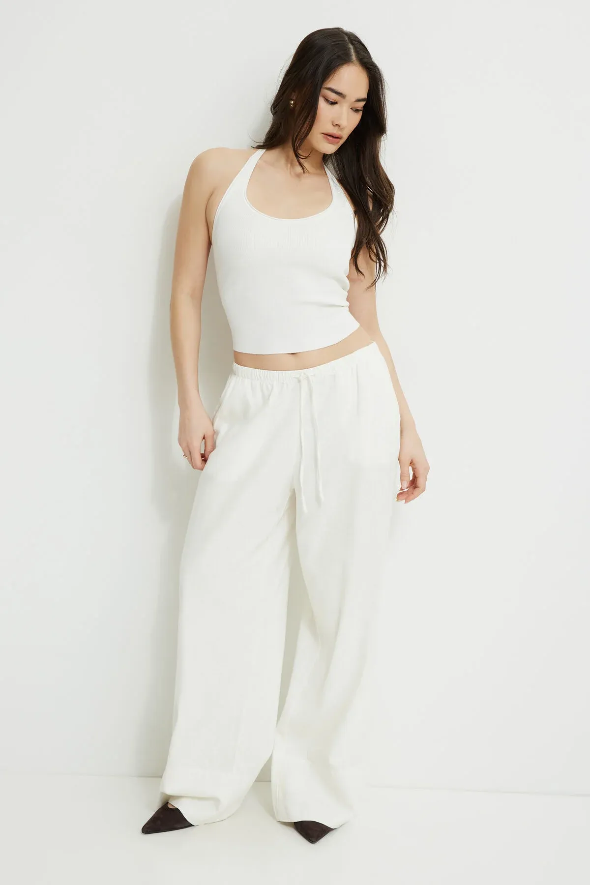 Leo Wide Leg Linen Pants sold by Dynamite