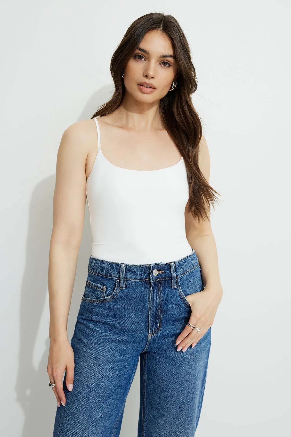 Softform Scoop Neck Cami Top sold by Dynamite