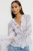 Sheer Ruffled Blouse sold by Dynamite