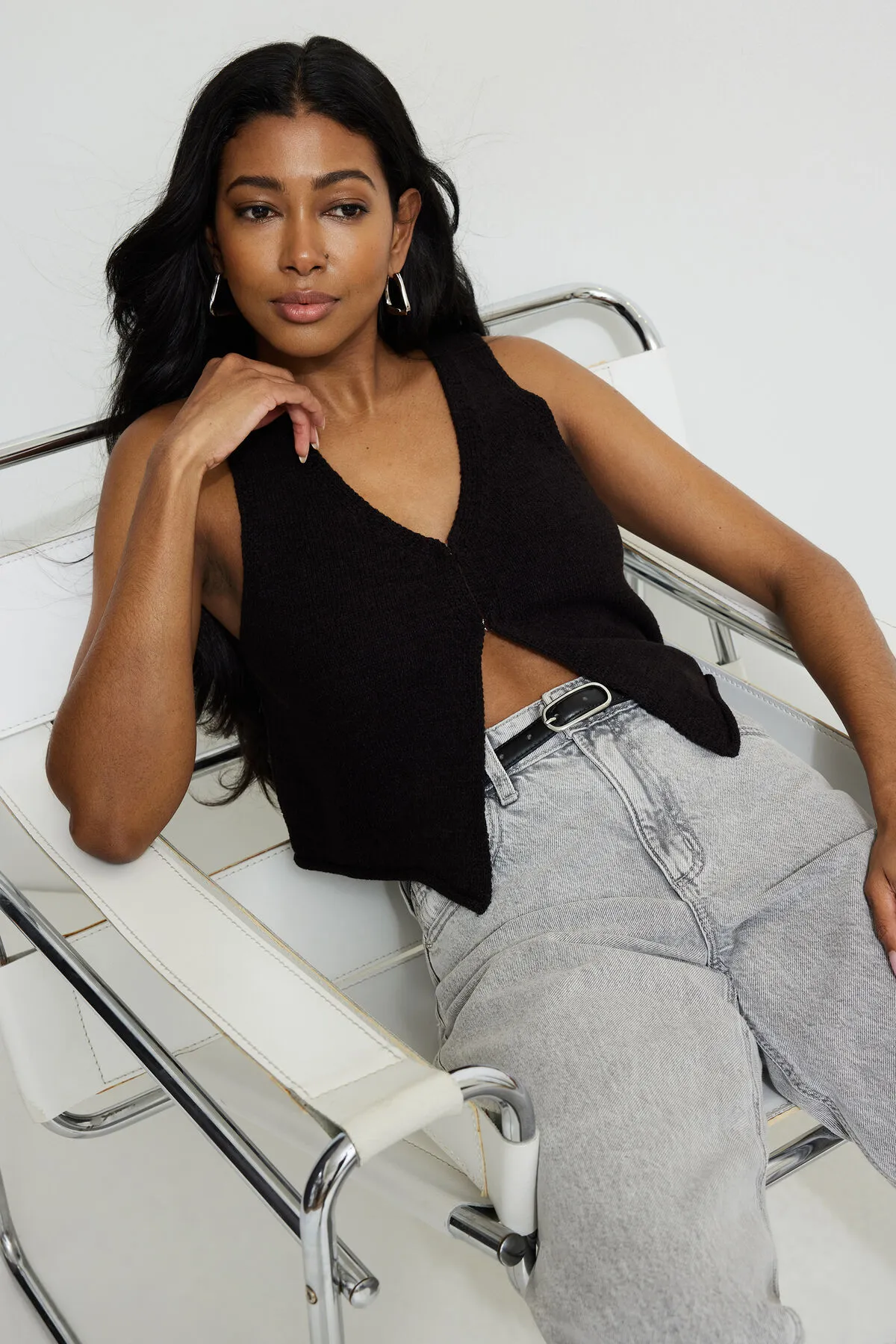 Keyhole Knit Vest sold by Dynamite