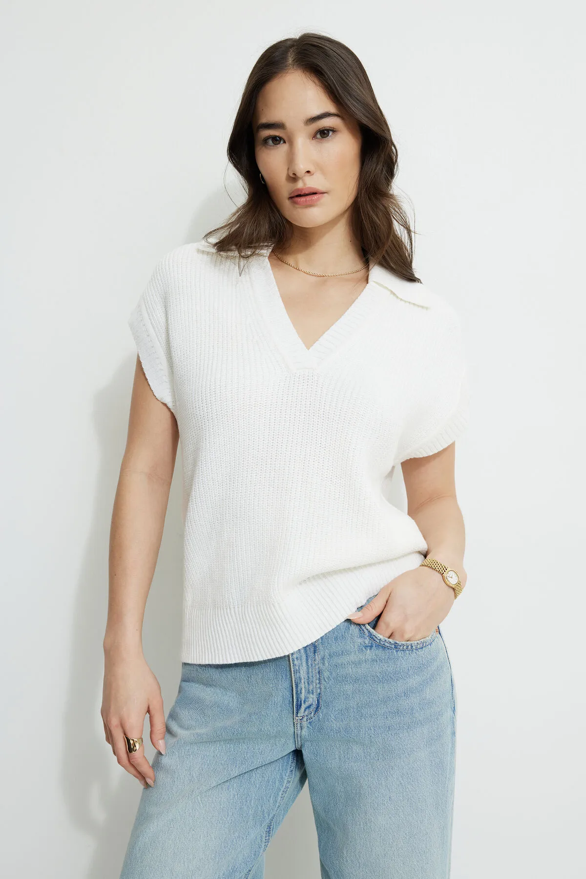 Oversized Sweater Vest sold by Dynamite