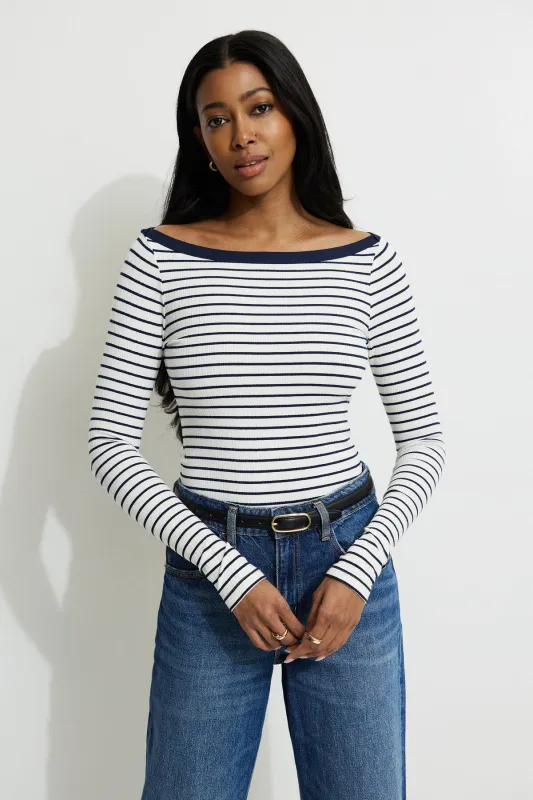 Ribbed Long Sleeve T Shirt sold by Dynamite