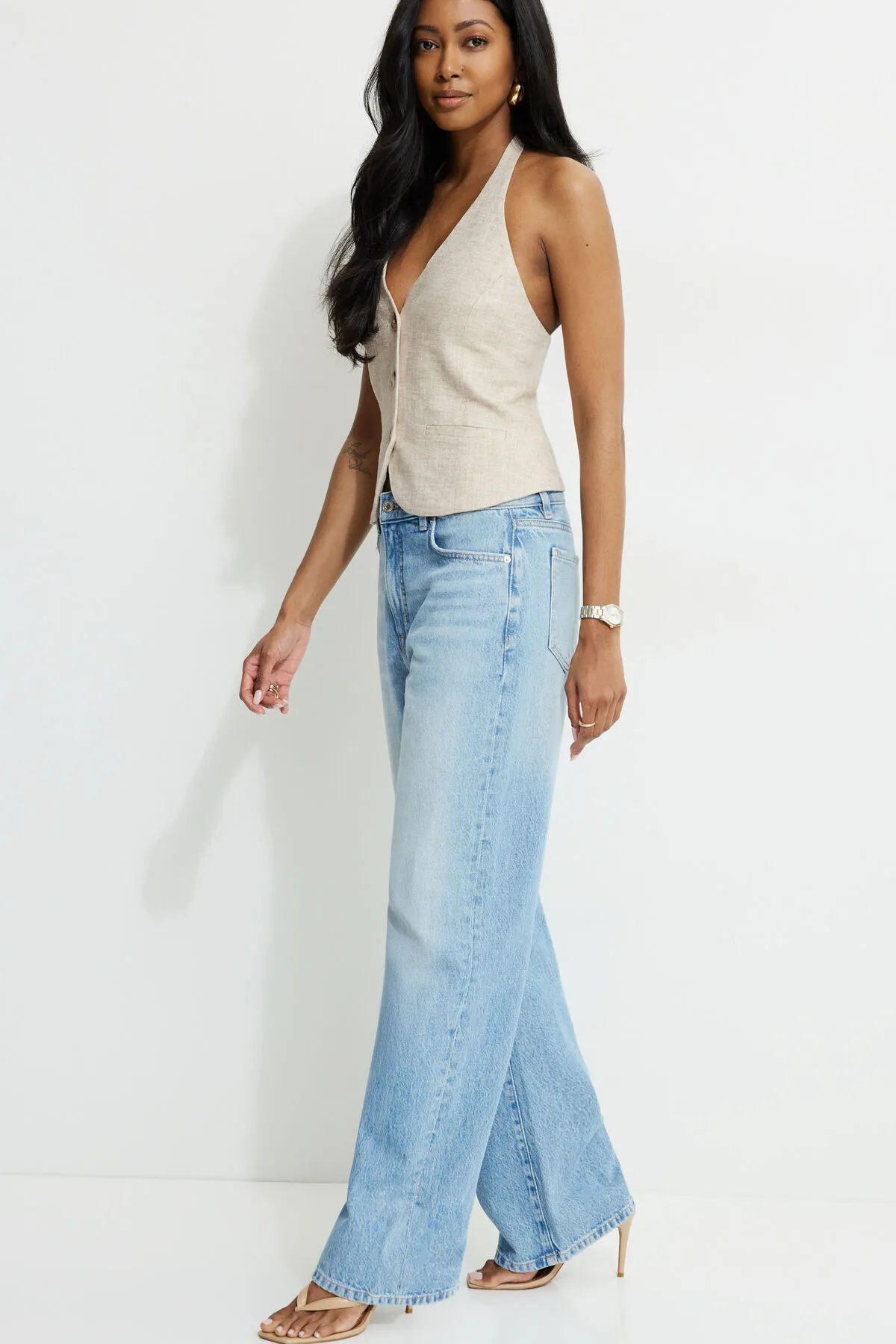 Sydney Mid Rise Baggy Fit Jeans sold by Dynamite product image thumbnail 4