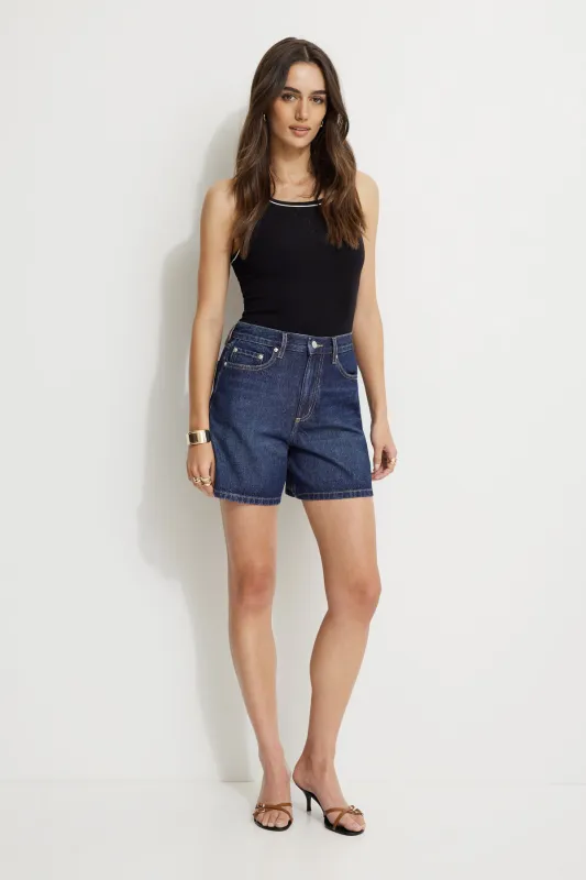 Charlie High Rise A Line Denim Shorts sold by Dynamite