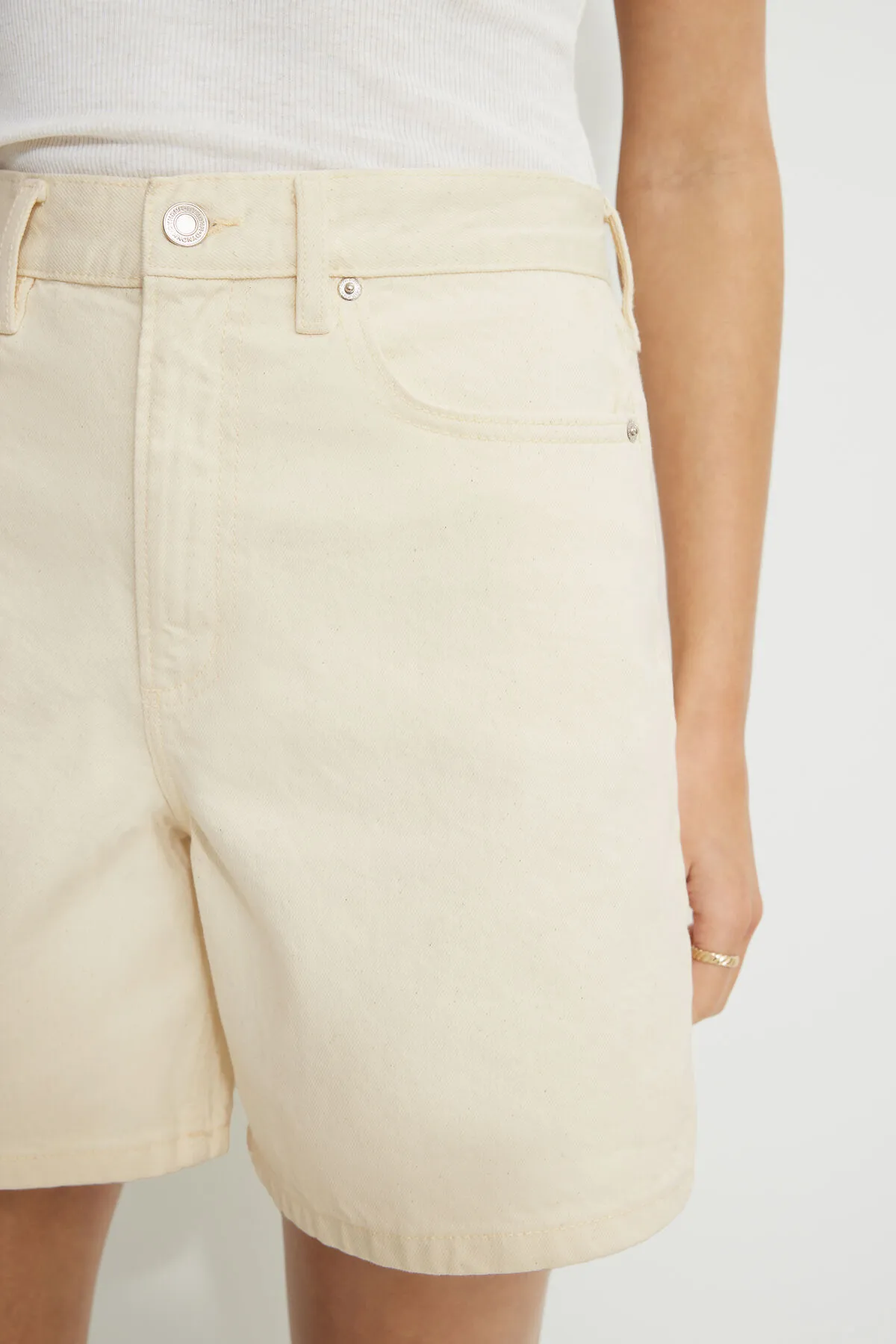 Charlie High Rise A Line Denim Shorts sold by Dynamite product image thumbnail 3