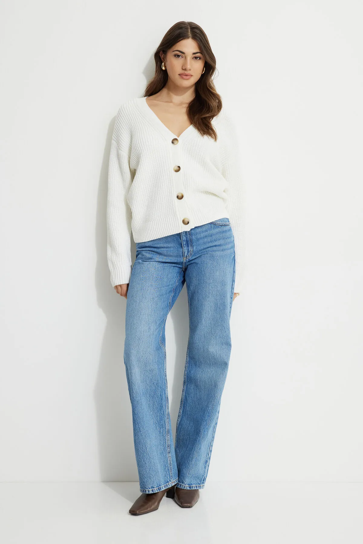 Boxy V Neck Cardigan sold by Dynamite product image thumbnail 2