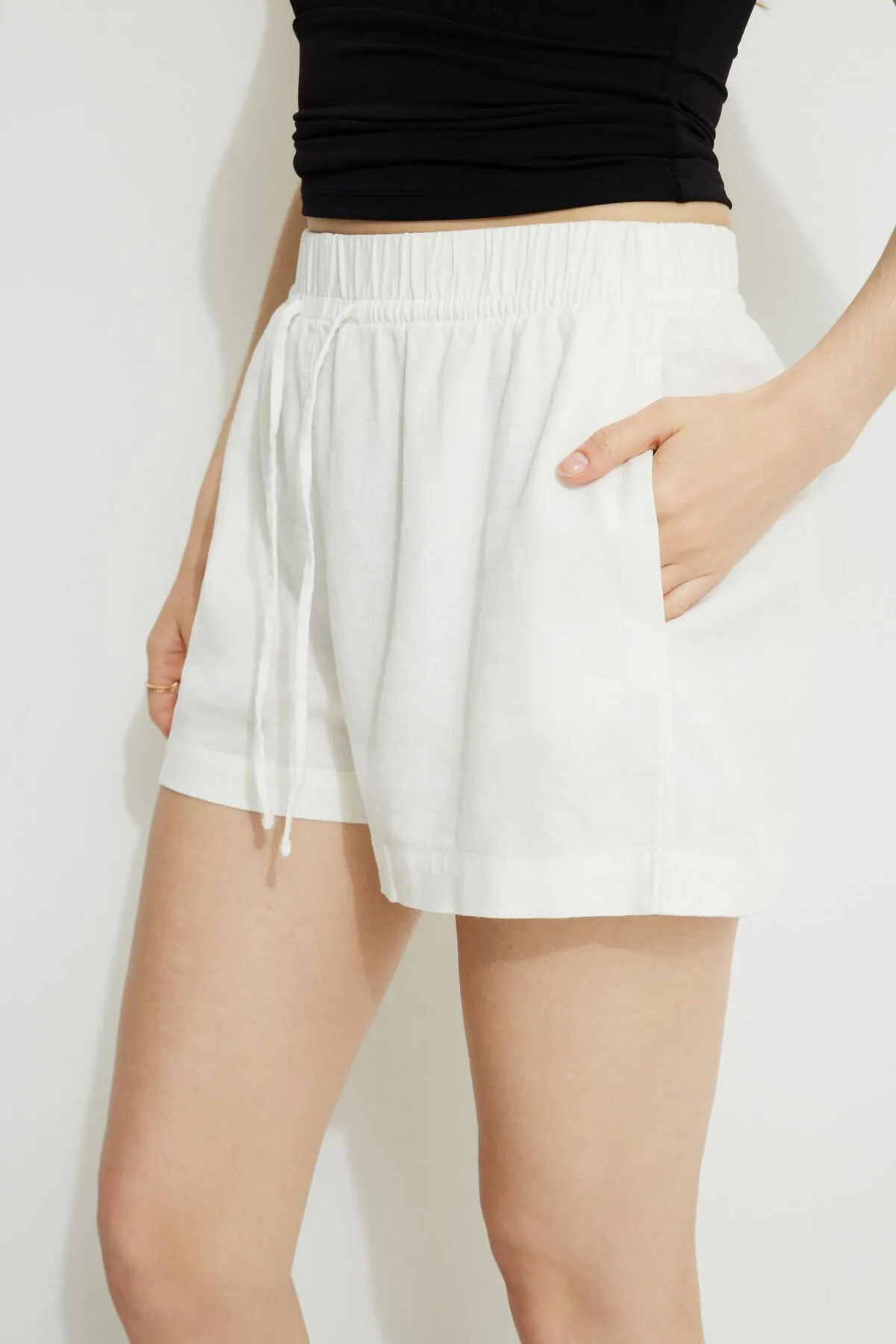 Pull On Linen Shorts sold by Dynamite product image thumbnail 4
