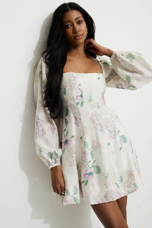 Amelie Balloon Sleeve Mini Dress sold by Dynamite