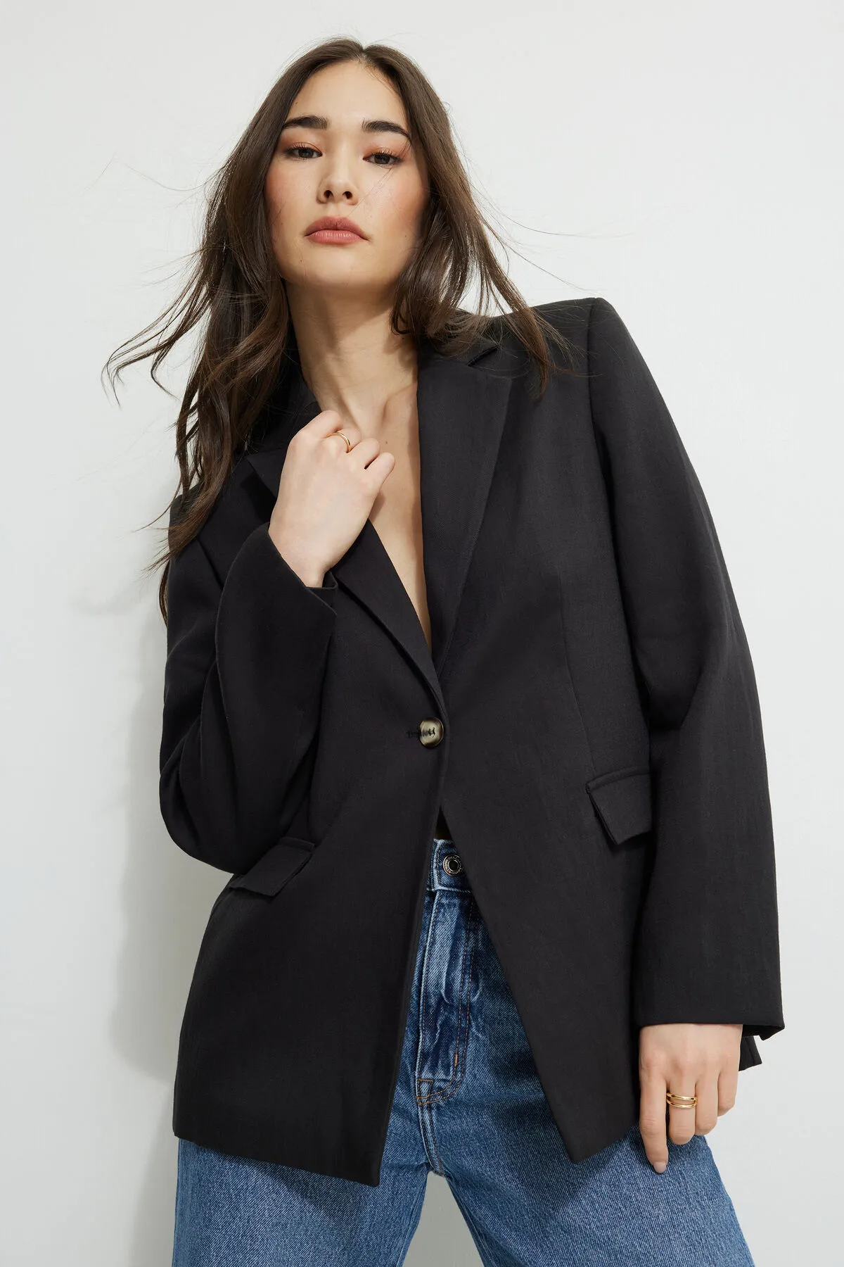 Straight Single Breasted Blazer sold by Dynamite