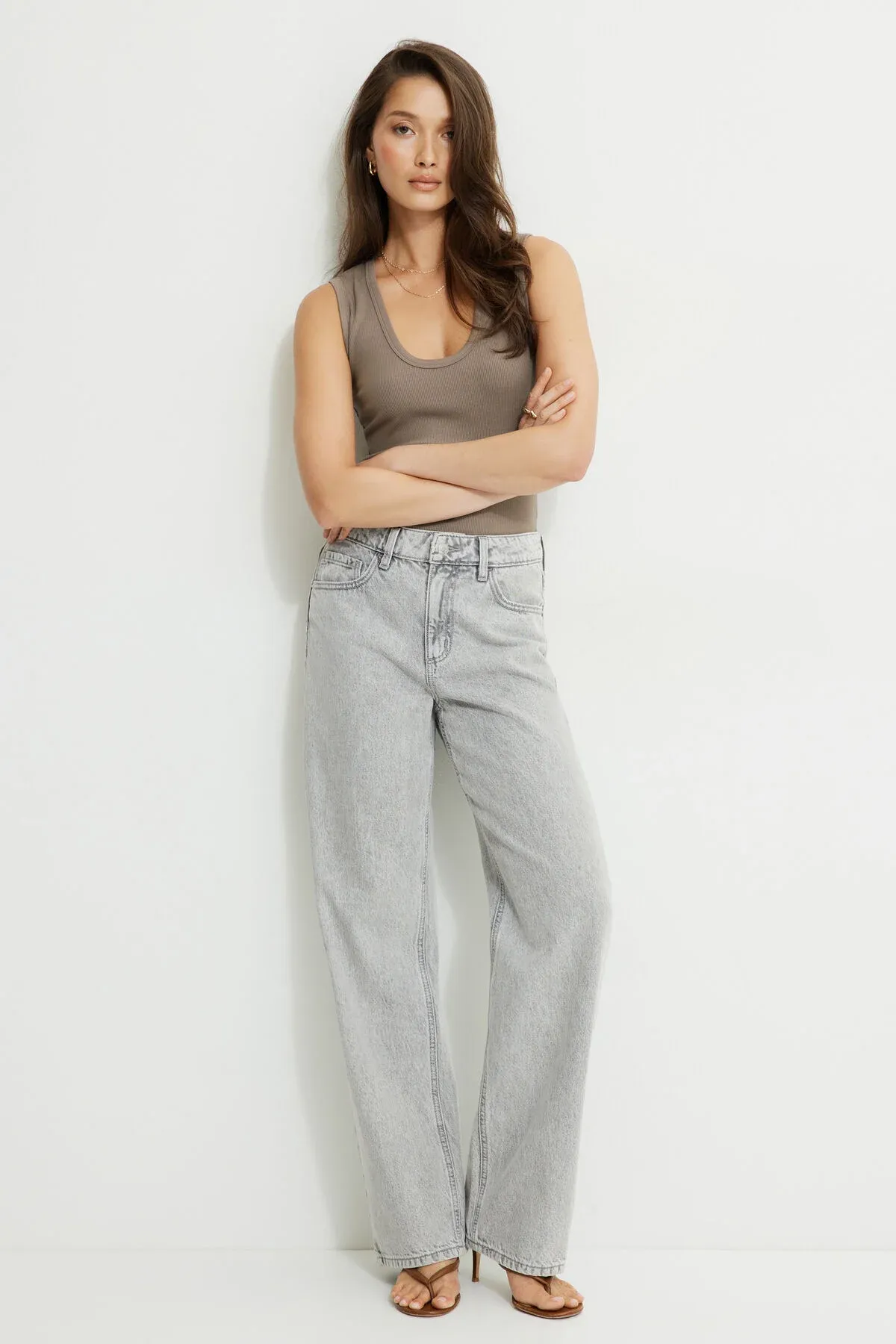 Mika Mid Rise Relaxed Straight Leg Jeans sold by Dynamite