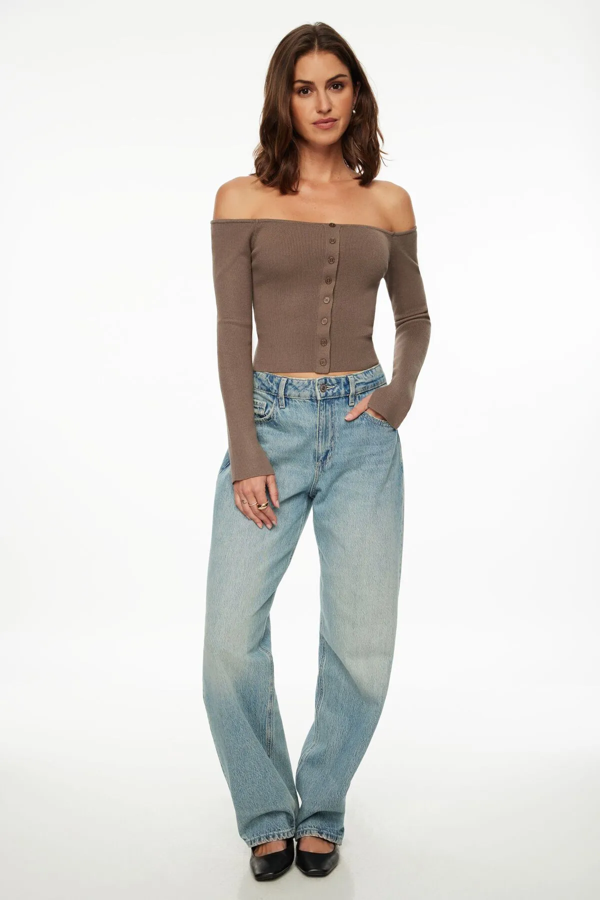 Alice Off Shoulder Cardigan sold by Dynamite product image thumbnail 2