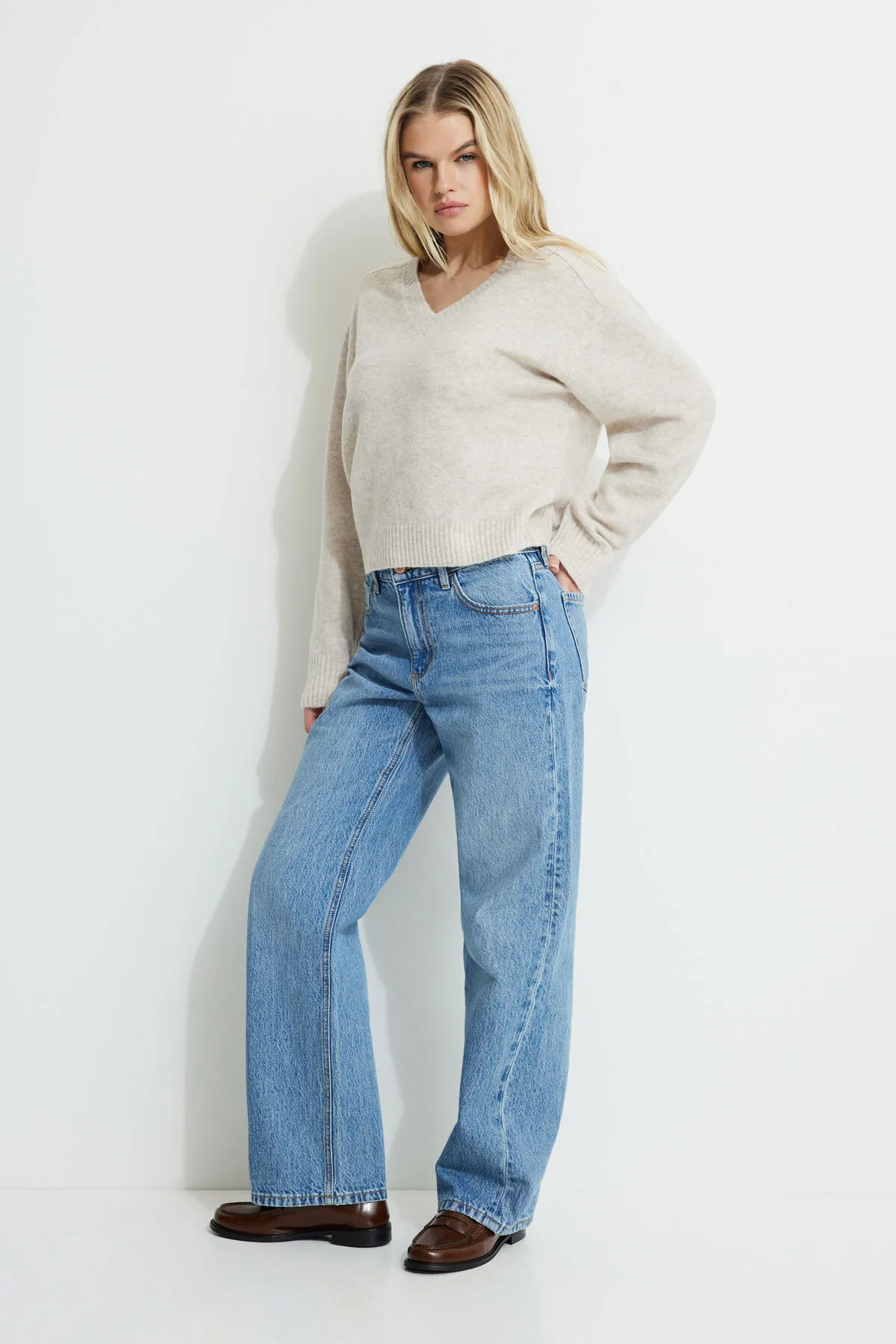 Heavenlyarn™ V Neck Sweater sold by Dynamite product image thumbnail 2