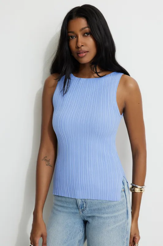 Ribbed Boat Neck Tank Top sold by Dynamite
