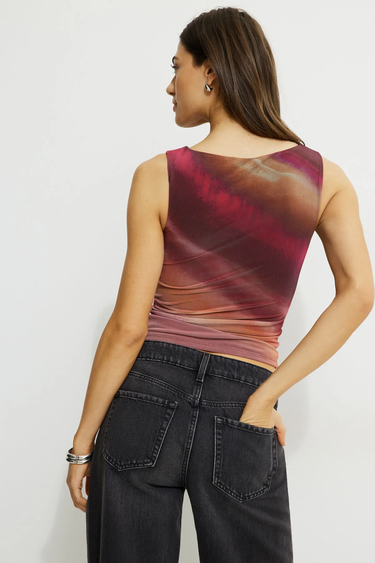 Nola Printed Mesh Tank Top sold by Dynamite product image thumbnail 5