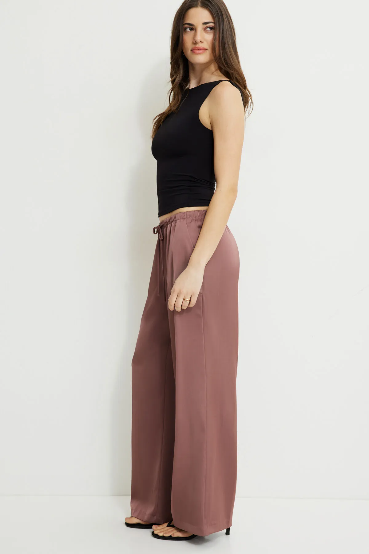 Leo Wide Leg Satin Pants sold by Dynamite