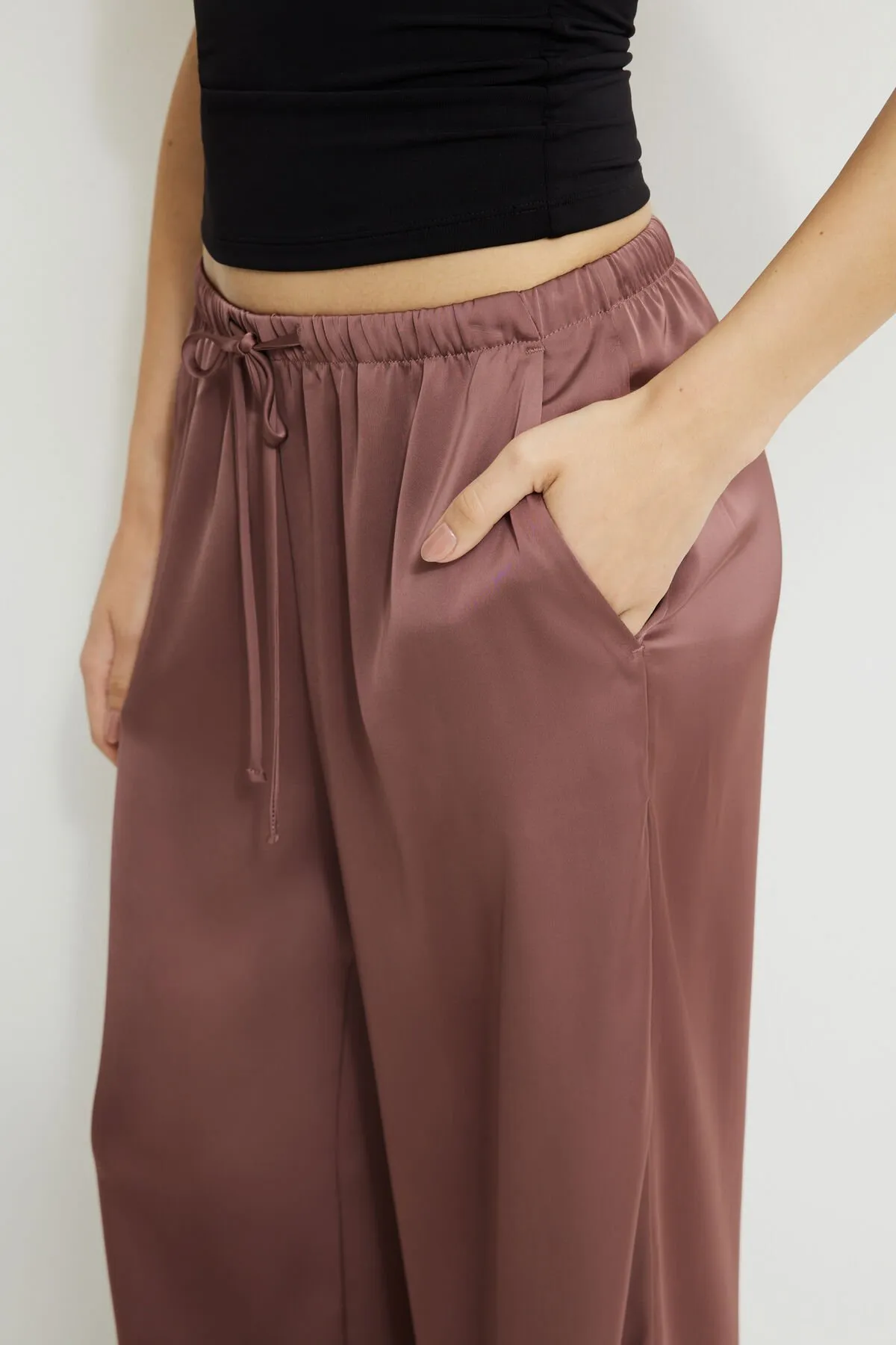 Leo Wide Leg Satin Pants sold by Dynamite product image thumbnail 3