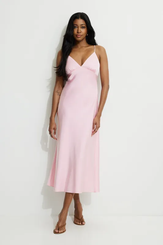Sage Empire Bust Maxi Slip Dress sold by Dynamite