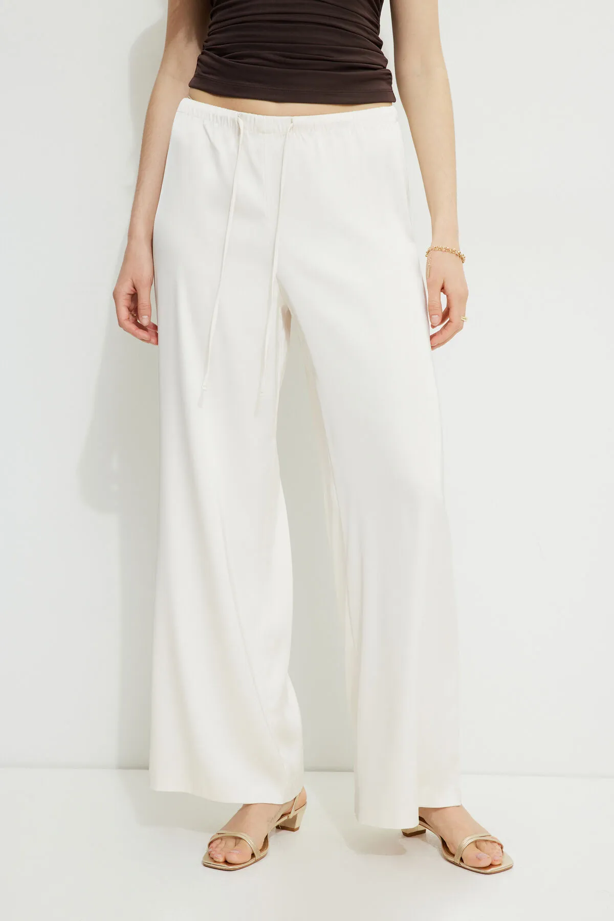 Leo Wide Leg Satin Pants sold by Dynamite product image thumbnail 2