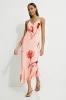Asymmetric Ruffle Midi Dress sold by Dynamite