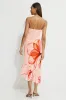 Asymmetric Ruffle Midi Dress sold by Dynamite
