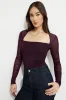 Shirred Long Sleeve Bolero Top sold by Dynamite