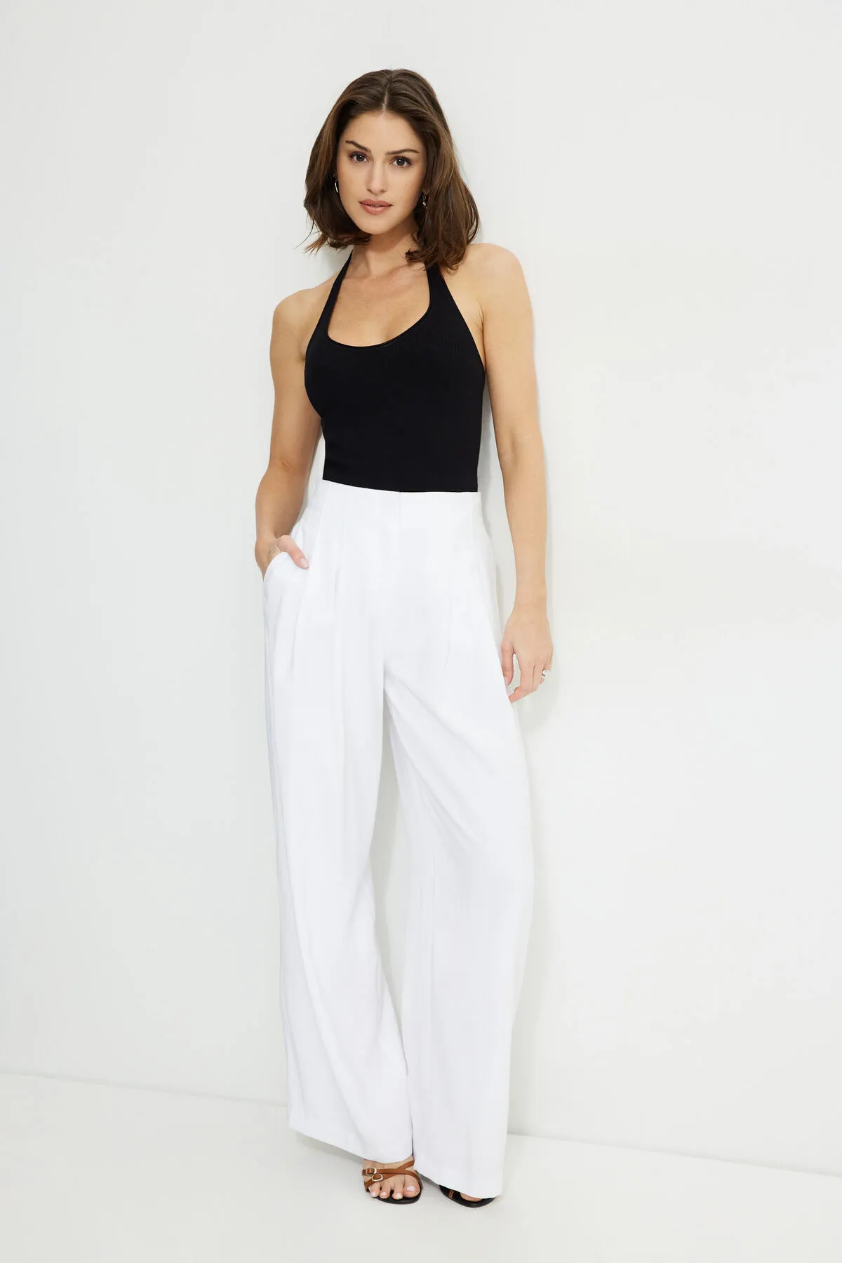 Pleated Wide Leg Pants sold by Dynamite product image thumbnail 4