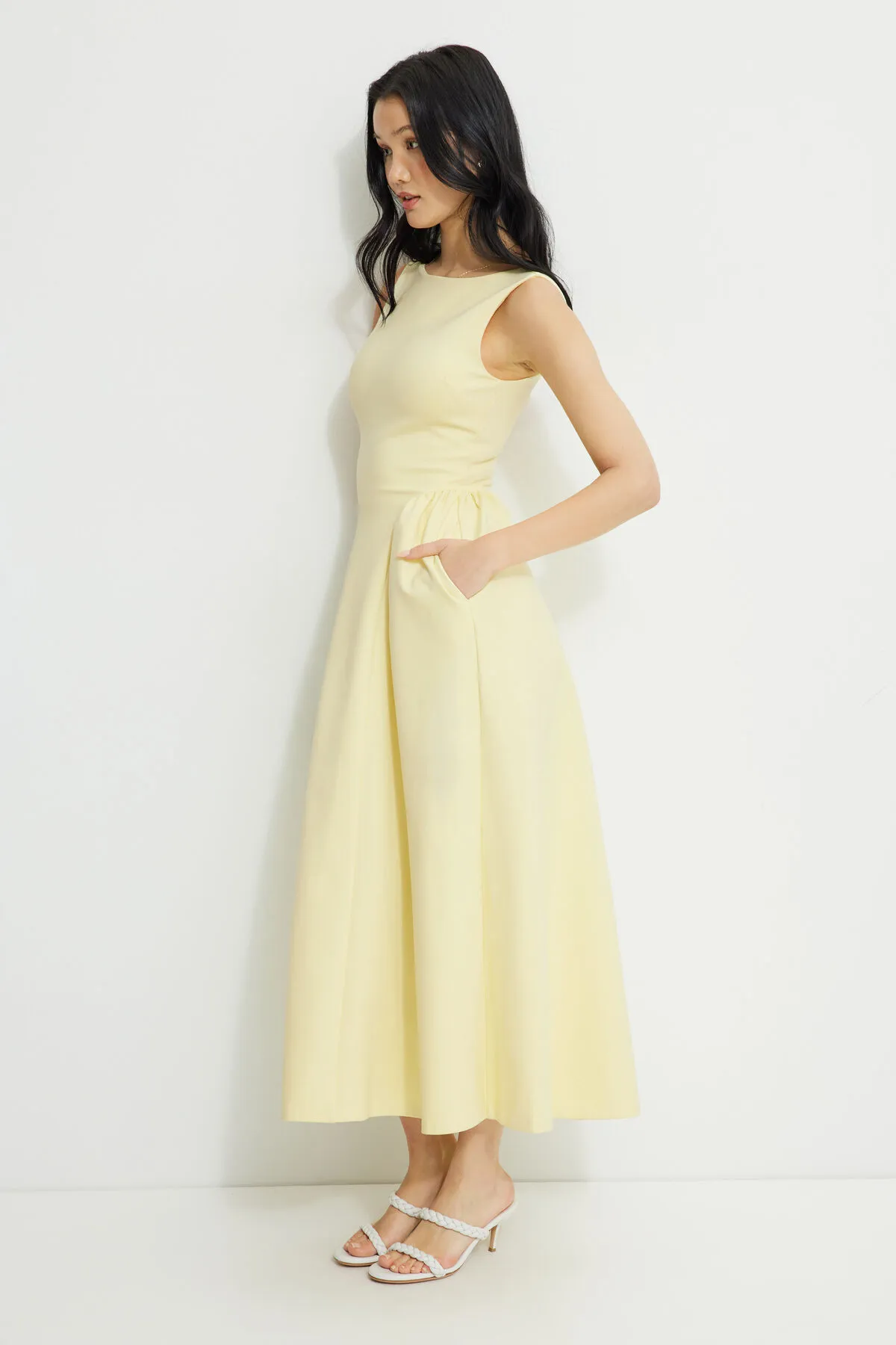 Flared Ponte Maxi Dress | Parallel Flared Ponte Maxi Dress | Parallel