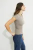 Olive Ribbed Crewneck T Shirt sold by Dynamite