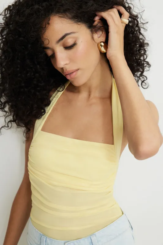 Halter Mesh Bodysuit sold by Dynamite