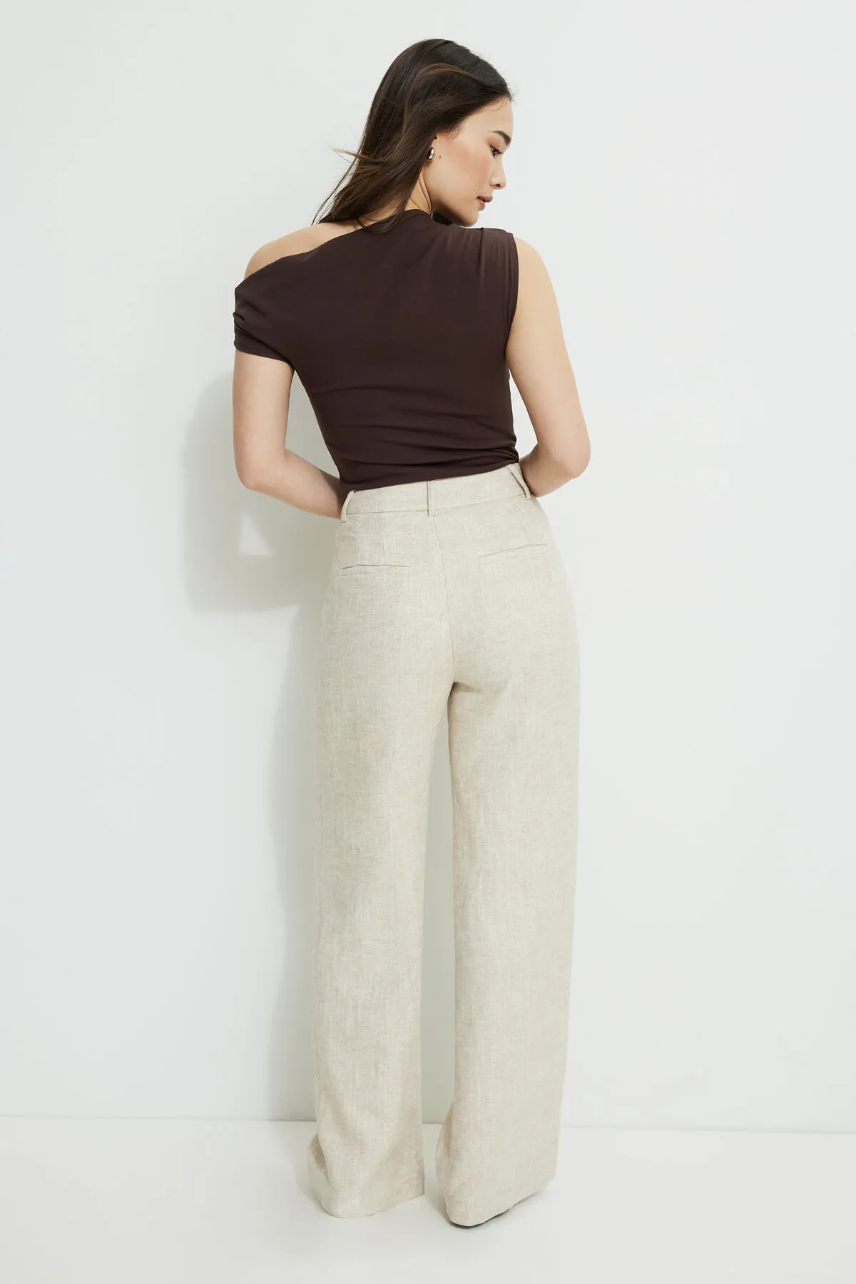 Yasmin Linen Straight Leg Pants sold by Dynamite product image thumbnail 4