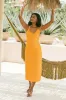 Aimee V Neck Maxi Dress sold by Dynamite