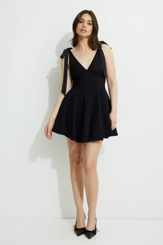 Mini Dress with Satin Bows sold by Dynamite