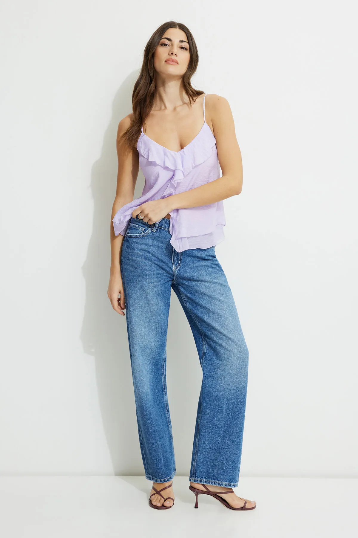 Clover Ruffled Cami Top sold by Dynamite product image thumbnail 2