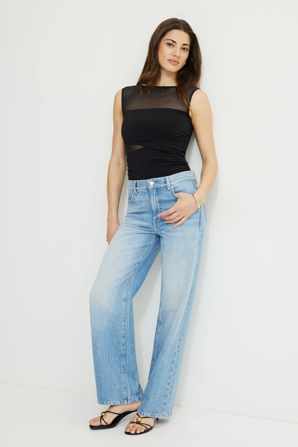 Layered Sculpt Mesh Bodysuit sold by Dynamite product image thumbnail 2