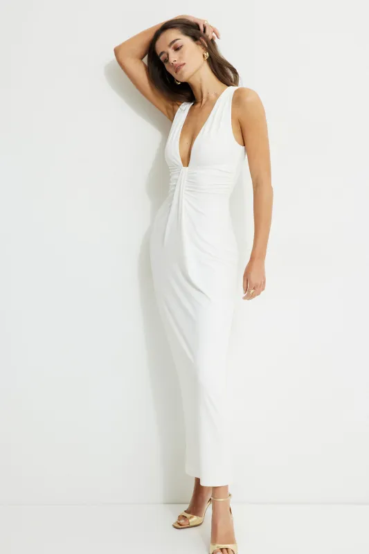 Sculpt Deep Plunge Maxi Dress sold by Dynamite