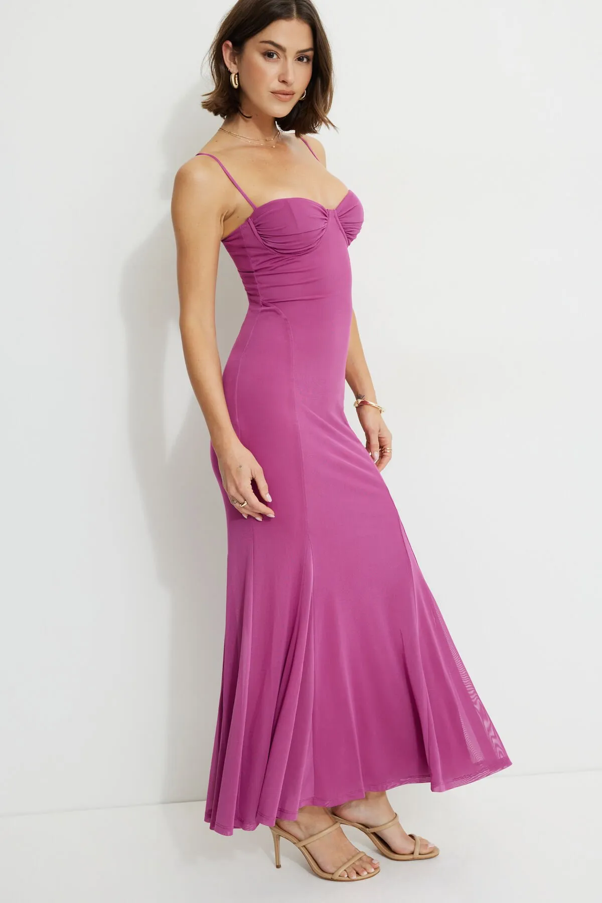 Sweetheart Mesh Maxi Dress sold by Dynamite product image thumbnail 5
