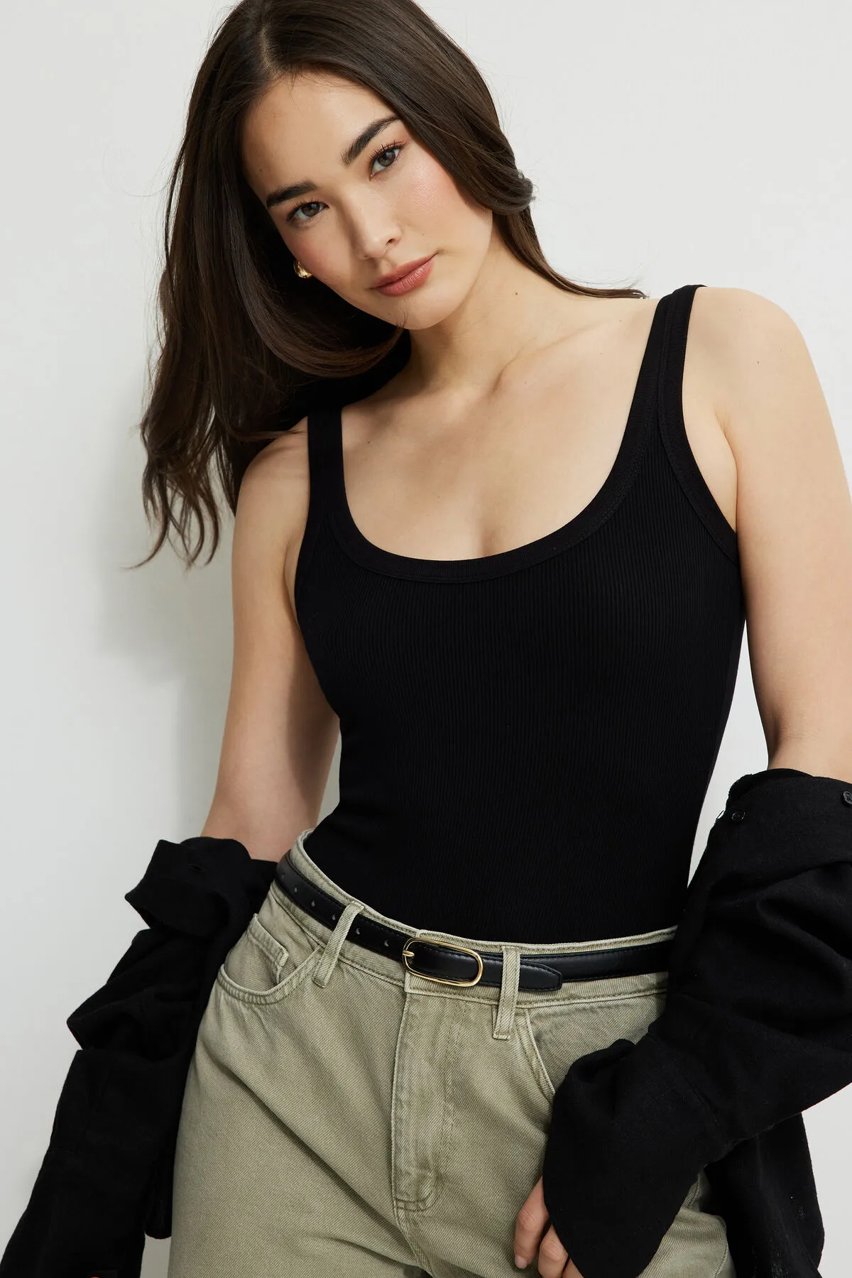 Oval Super Slim Faux Leather Belt sold by Dynamite product image thumbnail 2