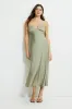 Sage Satin Maxi Dress sold by Dynamite