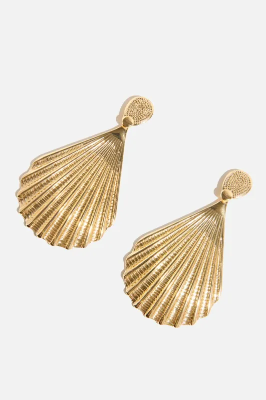 Large Shell Drop Earrings sold by Dynamite