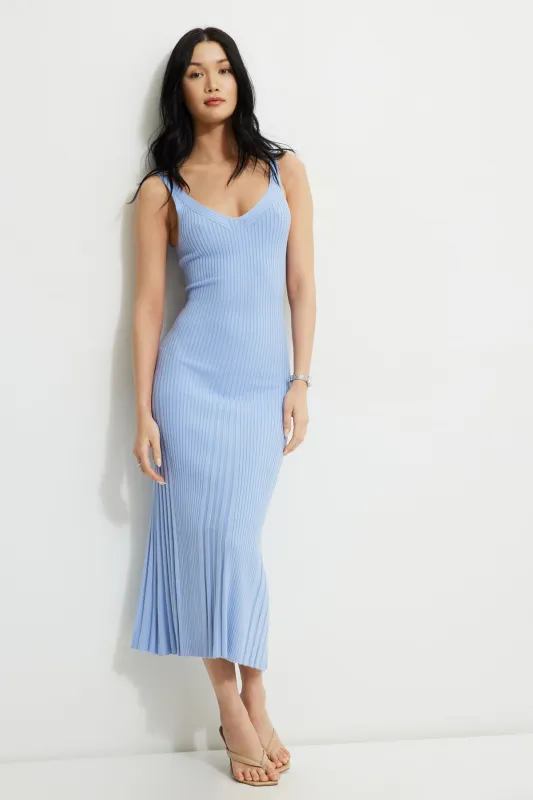 V Neck Ribbed Maxi Dress sold by Dynamite