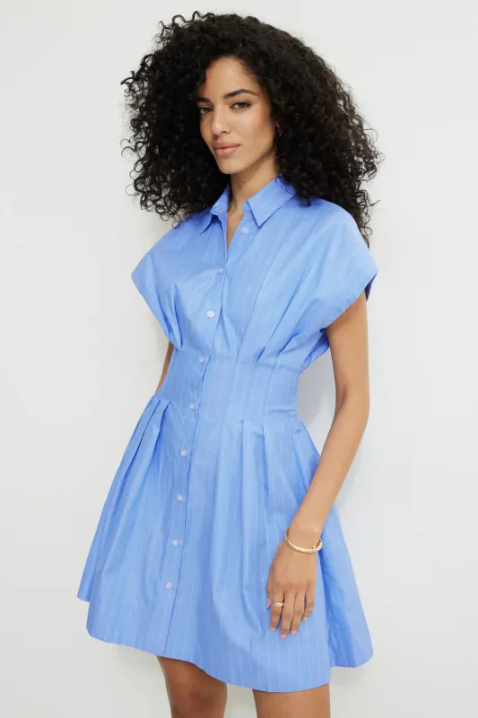 Flared Oxford Mini Shirt Dress sold by Dynamite