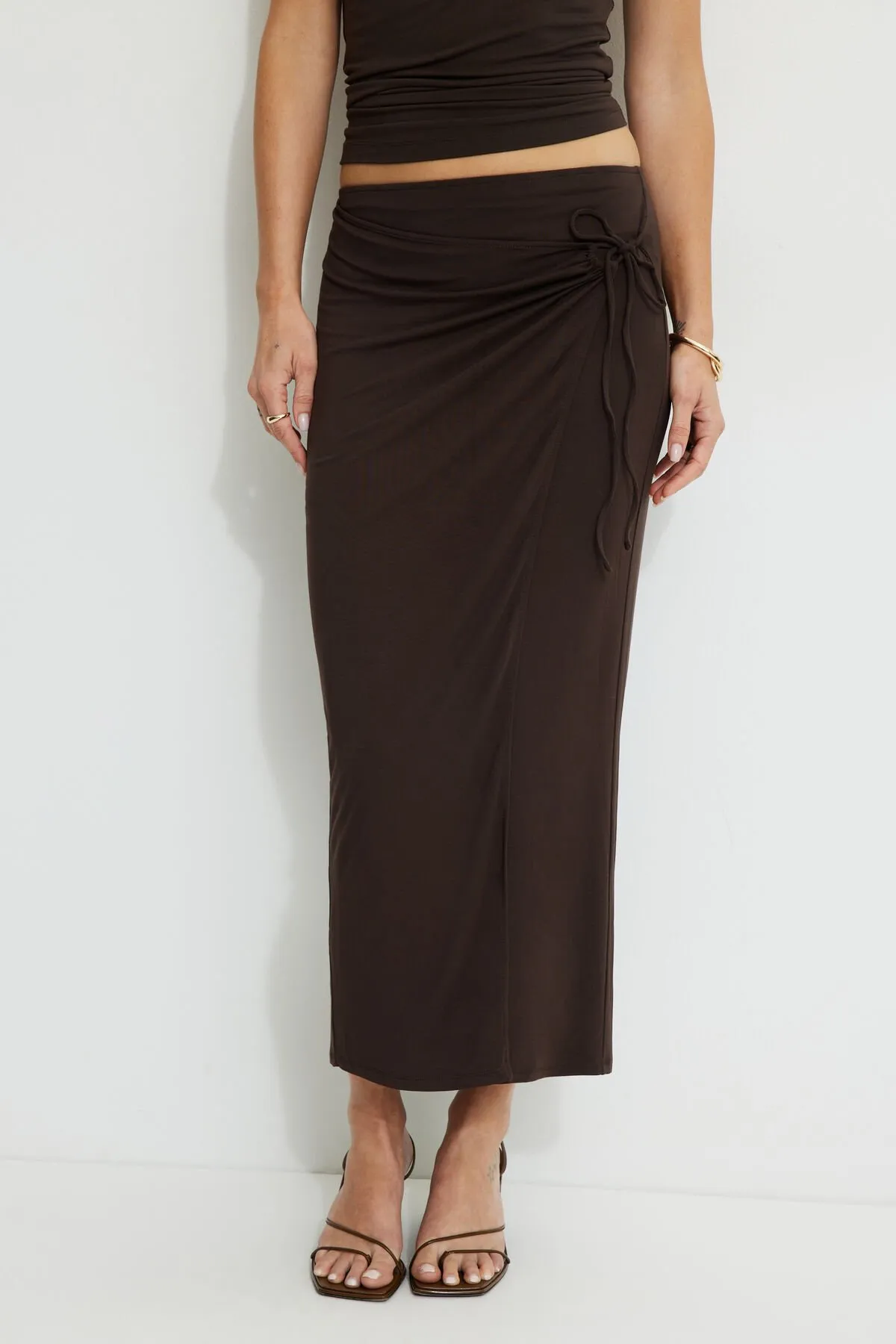 Wrap Jersey Maxi Skirt sold by Dynamite product image thumbnail 2
