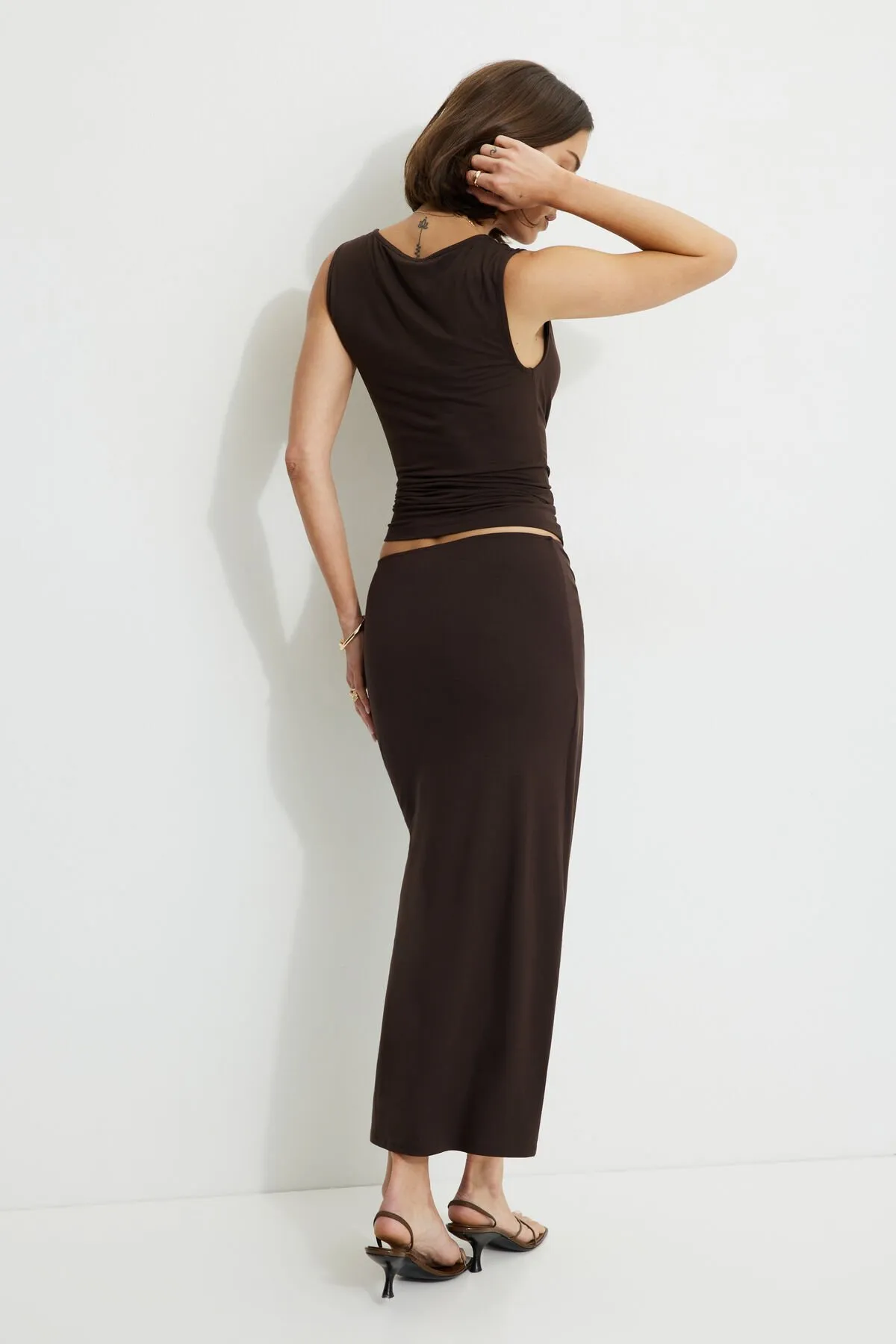 Wrap Jersey Maxi Skirt sold by Dynamite product image thumbnail 5